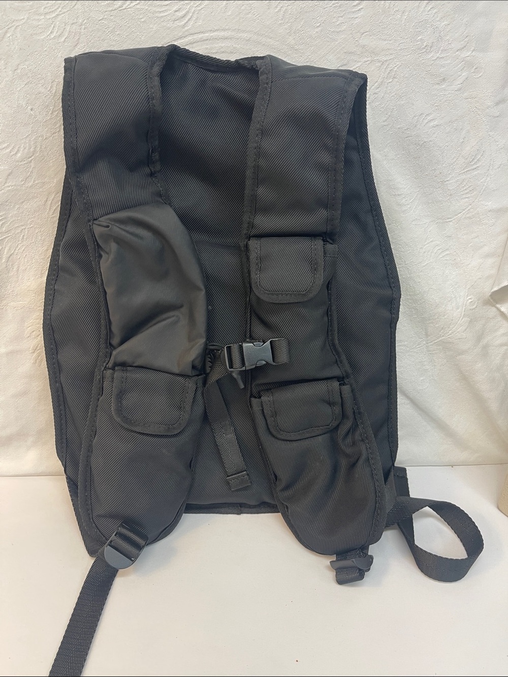 Black Zara Tactical Vest Style Backpack